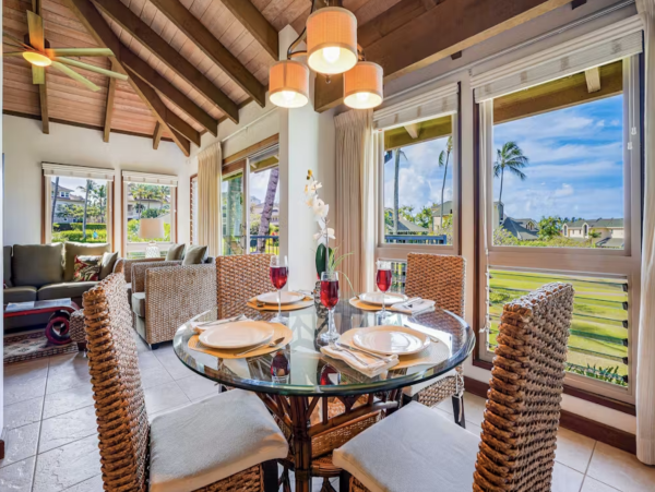 Luxury Poipu Kauai Vacation Rental  Ocean View Top-Floor Condo Near Brennecke’s Beach